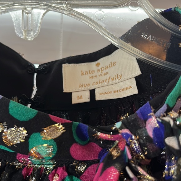 kate spade gold teal pink dotted tank size medium - Picture 6 of 12